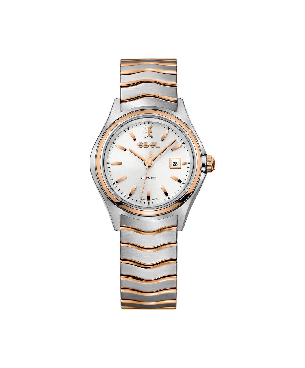 Ebel Wave Lady 30mm Automatic Two Tone On Bracelet Ladies Watch 1216236