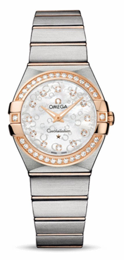 Omega Constellation Ladies Quartz 27 MM Stainless Steel - Rose Gold Watch 123.25.27.60.55.009