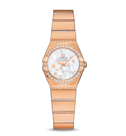 Ladies Omega Constellation with Dia on Link 123.55.24.60.05.004 Watch