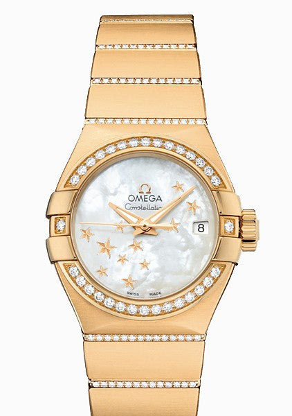 Ladies Omega Constellation with Dia on Link 123.55.27.20.05.002 Watch