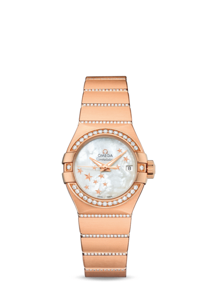 Ladies Omega Constellation with Dia on Link 123.55.27.20.05.004 Watch