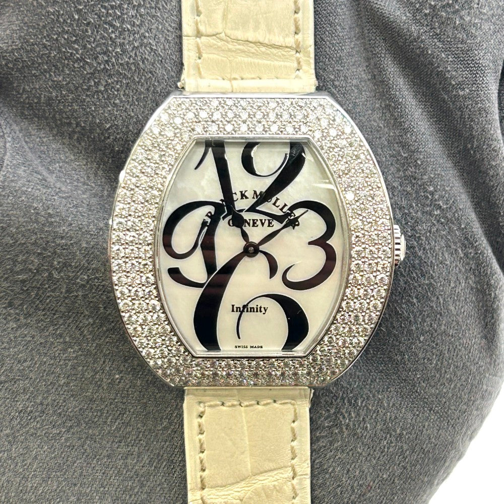 Franck Muller Infinity 3535 QZ A D3 – White Gold, White Strap