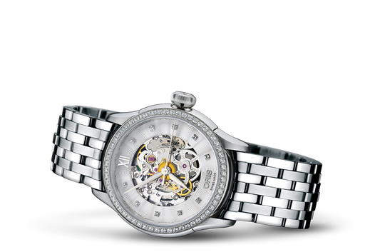 Oris Artelier Skeleton Diamonds 01-560-7604-4919-07-8-16-73