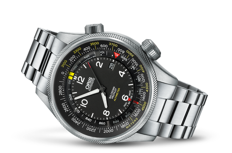 Oris Big Crown ProPilot Altimeter with Meter Scale 01-733-7705-4164-SET-8-23-19