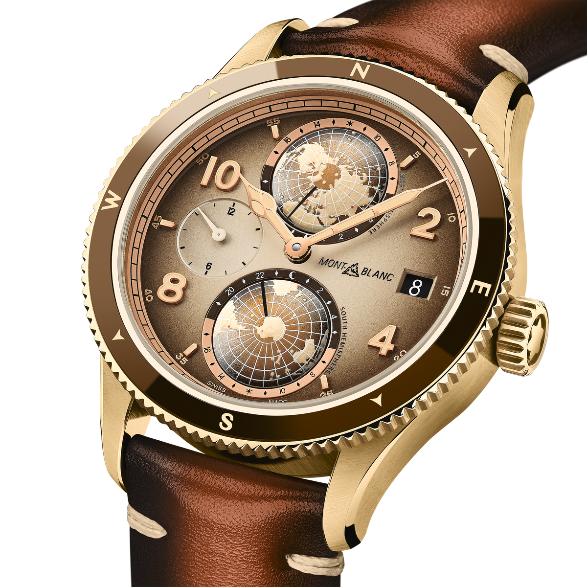 Montblanc 1858 Geosphere Limited Edition - 1858 pieces - Cupro-aluminium - Titane - Brown - Montblanc® US MB128504
