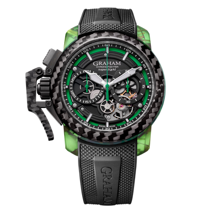 Graham CHRONOFIGHTER SUPERLIGHT CARBON STRIP SKELETON GREEN 2CCCK.G01A