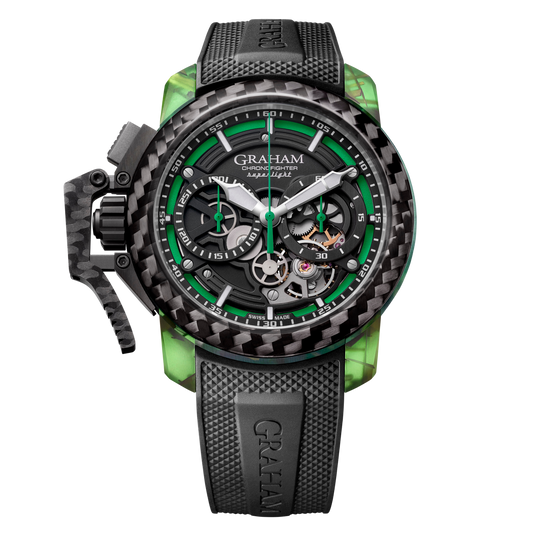 Graham CHRONOFIGHTER SUPERLIGHT CARBON STRIP SKELETON GREEN 2CCCK.G01A