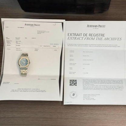 Pre-Owned Audemars Piguet Royal Oak "time Of The Trees Foundation" 15100ST.OO.0789ST.01