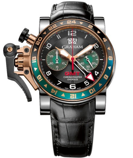 Graham Chronofighter Oversize GMT Steel And Gold/Gold