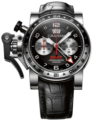 Graham Chronofighter Oversize GMT Stainless Steel On Strap Men's Watch 2OVGS.B39A