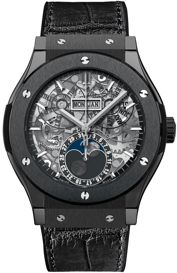 Classic Fusion Aerofusion Moonphase Black Magic Ceramic 45mm