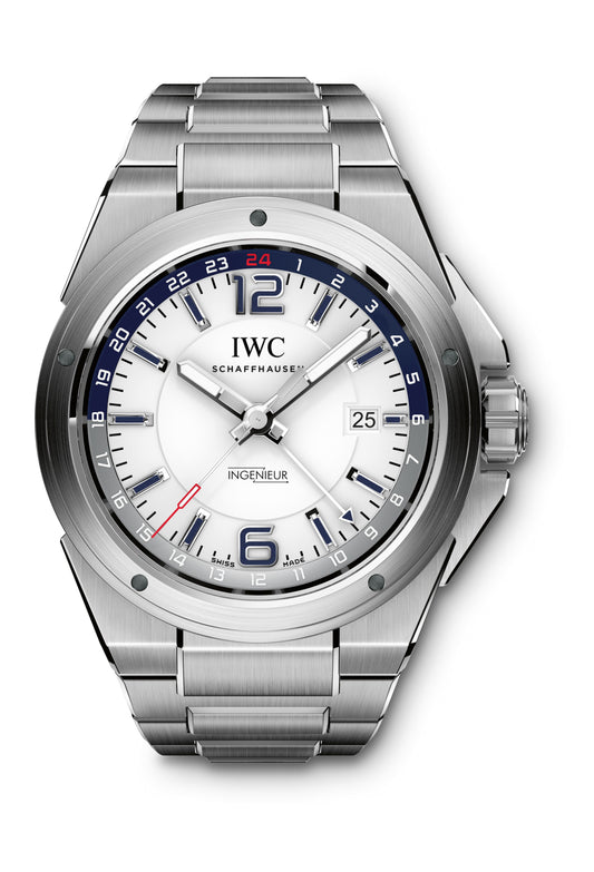 IWC Ingenieur Dual Time Steel Silver Dial 3244-04