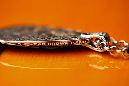 William Henry / Zac Brown Sterling Silver / Gold Inlay Limited Production Pendant with Guitar Pick holder  JEKYLL+HYDE-LTD