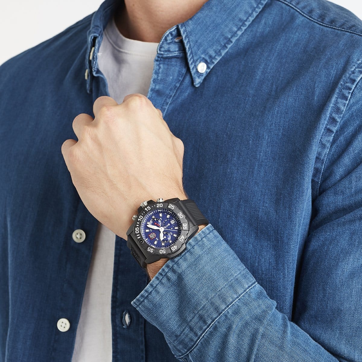 Luminox Watch, Outlet Navy SEAL Chronograph, 45mm, Military Dive Watch, Blue XS.3583