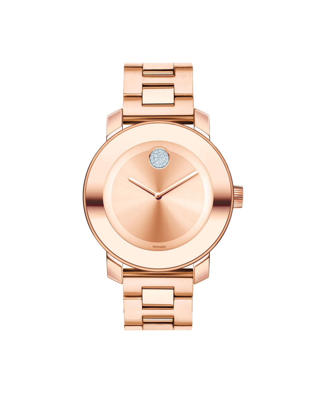 Movado Women's Bold Midsize 36mm Rose Gold Plated On Bracelet 3600086