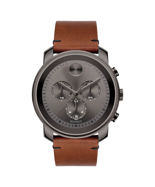 Movado Men's Bold Chronograph 44mm Gray PVD On Strap 3600367