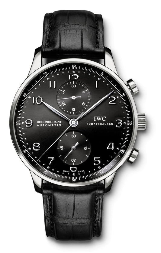 IWC Portugieser Automatic Chronograph Steel Black Dial 3714-47