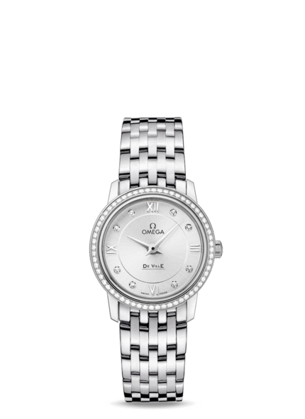 Women's Omega DeVille Prestige New Collection 27.4mm Qtz 424.15.27.60.52.001 Watch