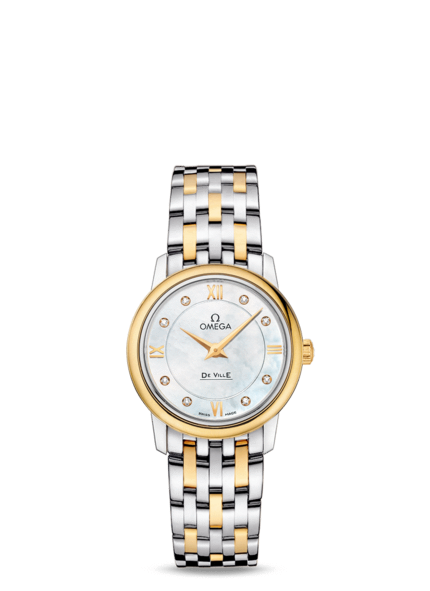 Women's Omega DeVille Prestige New Collection 27.4mm Qtz 424.20.27.60.58.001 Watch