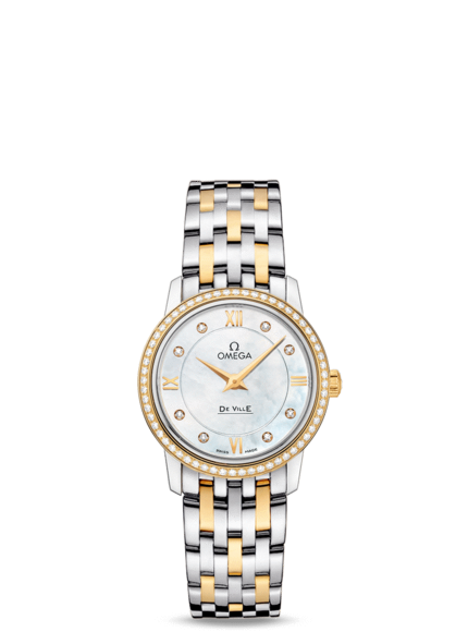 Women's Omega DeVille Prestige New Collection 27.4mm Qtz 424.25.27.60.55.001 Watch