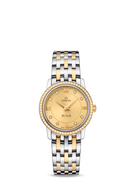 Women's Omega DeVille Prestige New Collection 27.4mm Qtz 424.25.27.60.58.001 Watch