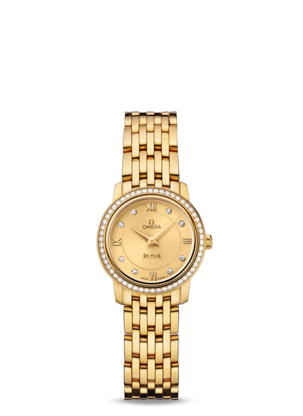 Women's Omega DeVille Prestige New Collection 24.4mm Qtz 424.55.24.60.58.001 Watch