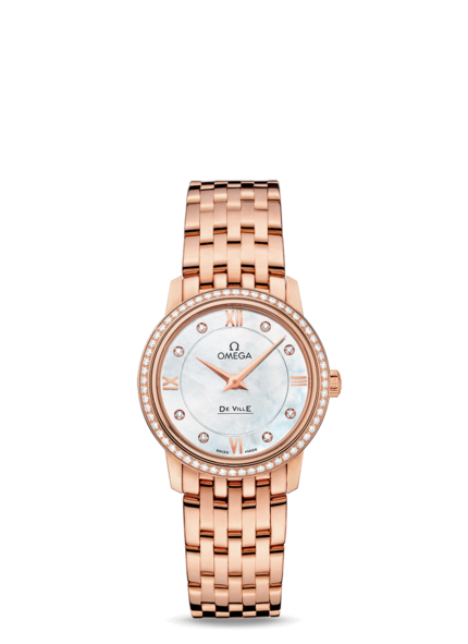 Women's Omega DeVille Prestige New Collection 27.4mm Qtz 424.55.27.60.55.002 Watch