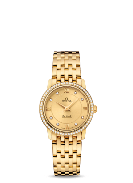 Women's Omega DeVille Prestige New Collection 27.4mm Qtz 424.55.27.60.58.001 Watch