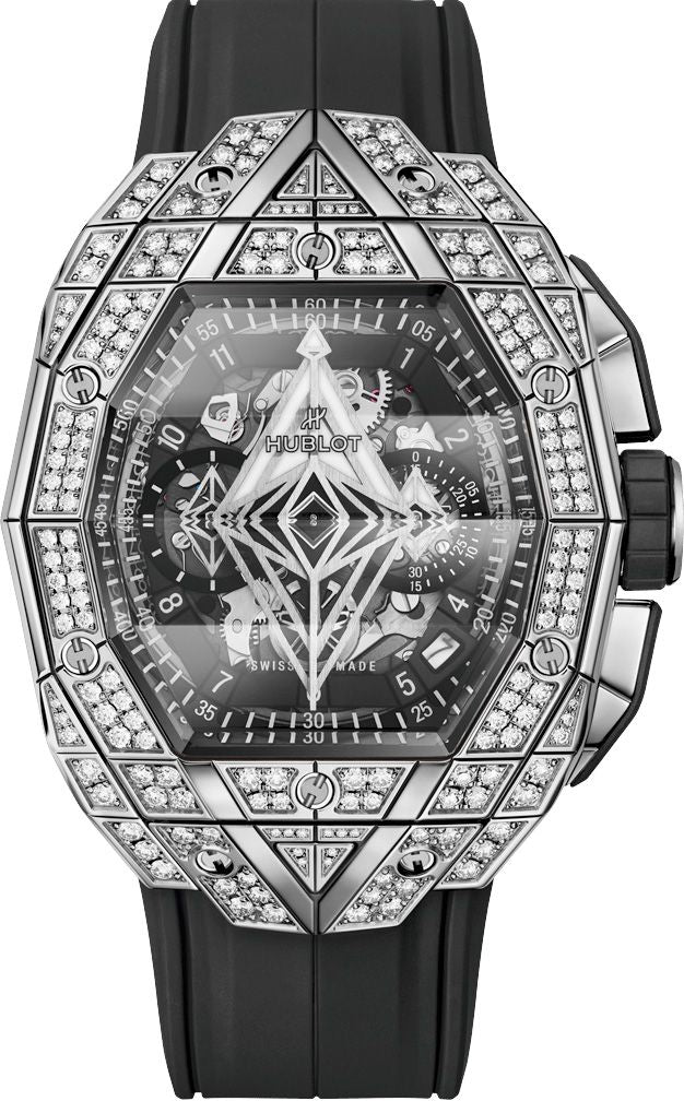 Spirit of Big Bang Sang Bleu Titanium Pavé 42mm