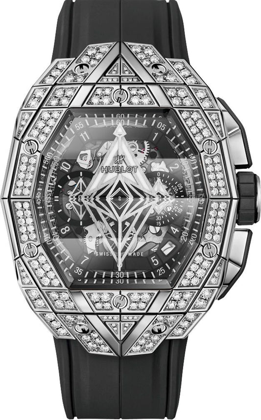 Spirit of Big Bang Sang Bleu Titanium Pavé 42mm