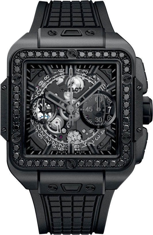 Square Bang Unico all Black Diamonds Ceramic 42mm