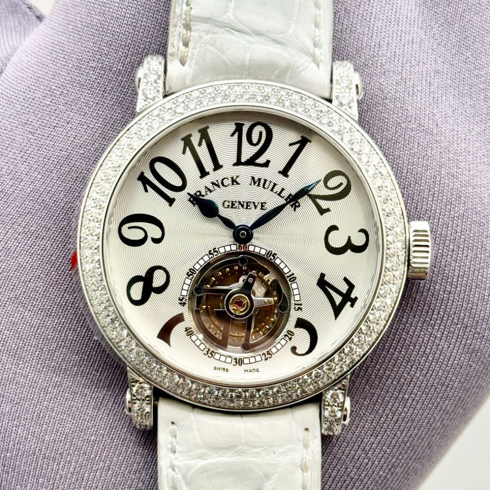 Franck Muller Round Tourbillon 7008 T D OG WHI – White Gold, Open Papers, 44Mm