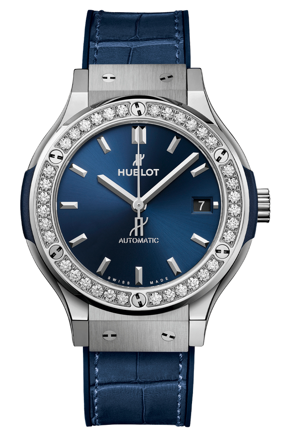 Classic Fusion Titanium Blue Diamonds