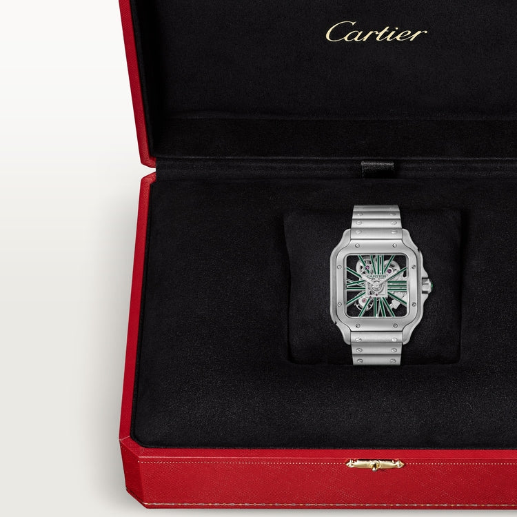 Cartier Santos de Cartier skeleton watch WHSA0028