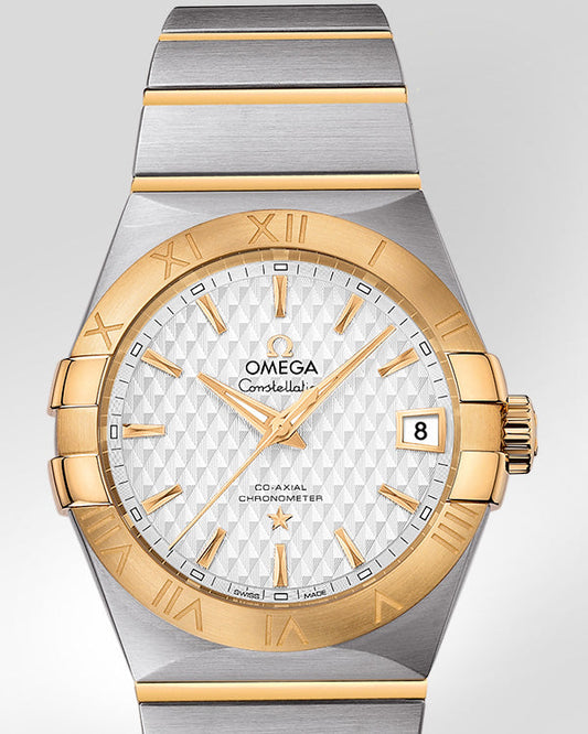 Omega Constellation Co-Axial 38 MM Men's Stainless Steel - Yellow Gold Watch 123.20.38.21.02.009