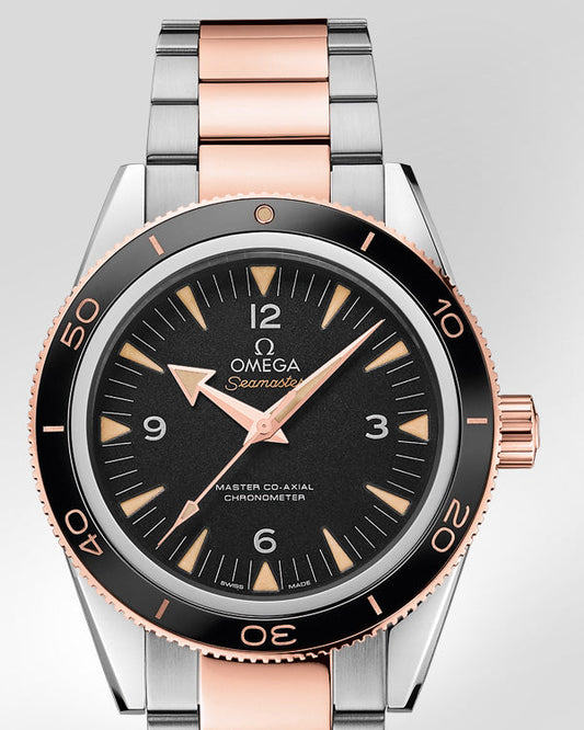 Omega Seamaster 300 Co-Axial 41 MM Men's Stainless Steel - Sedna Gold Watch 233.20.41.21.01.001