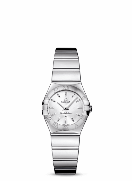 Omega Constellation Ladies Quartz 24 MM Stainless Steel Watch 123.10.24.60.02.002