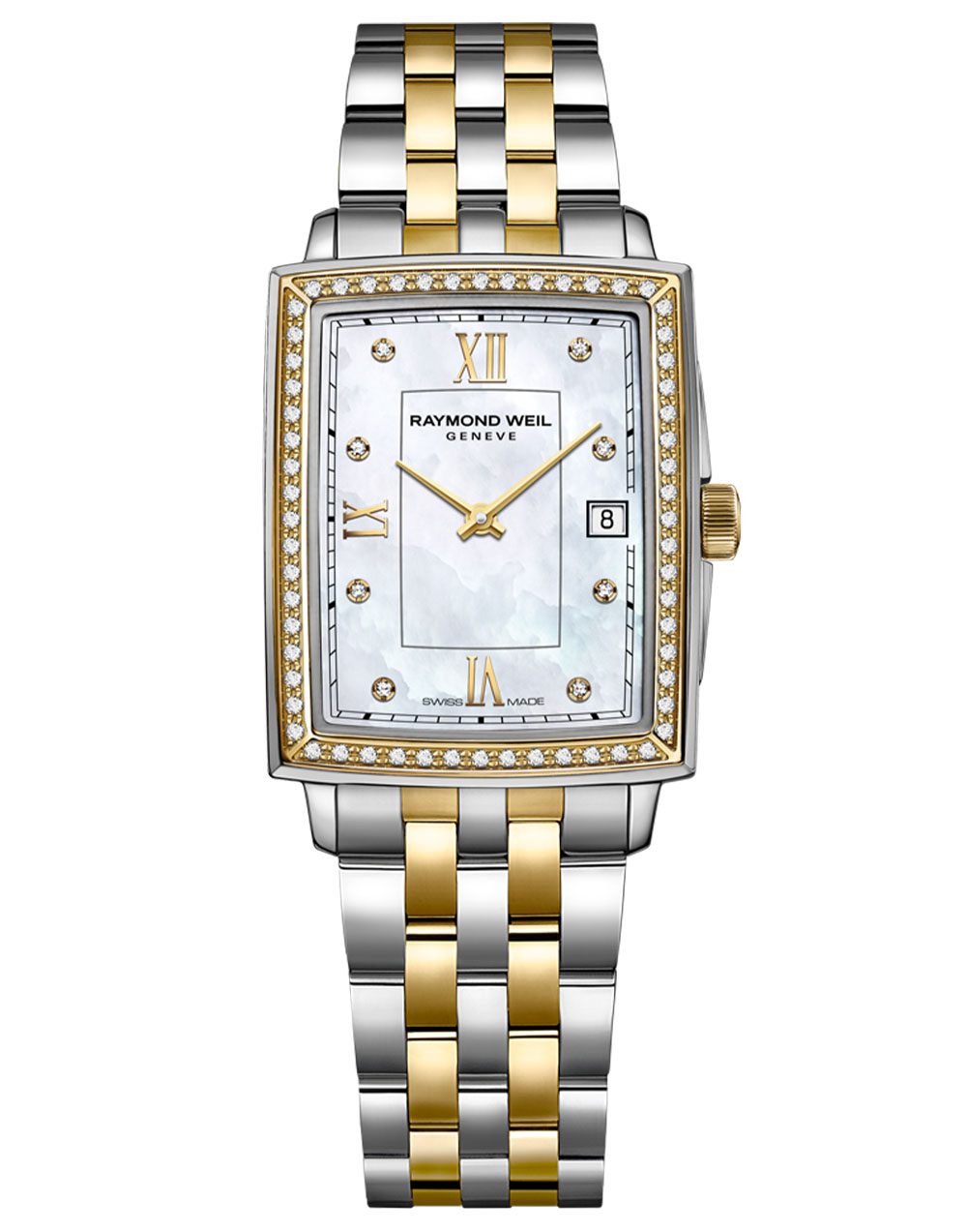 Toccata Ladies 68 Diamonds Mother-of-Pearl Dial Two-Tone Bracelet Watch, 22.6 x 28.1mm