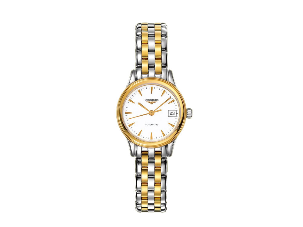 Longines Flagship 26mm Stainless Steel-Yellow Gold Plated Automatic Ladies Watch L4.274.3.22.7