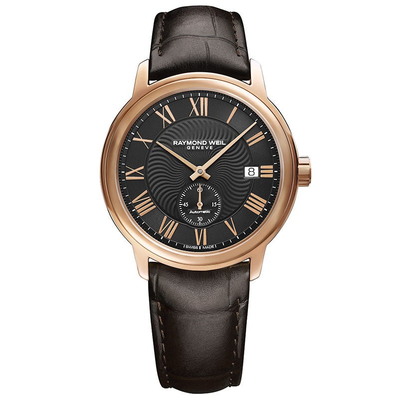 Raymond Weil Maestro Automatic 39.5mm Rose Gold PVD on Leather 2238-PC5-00209