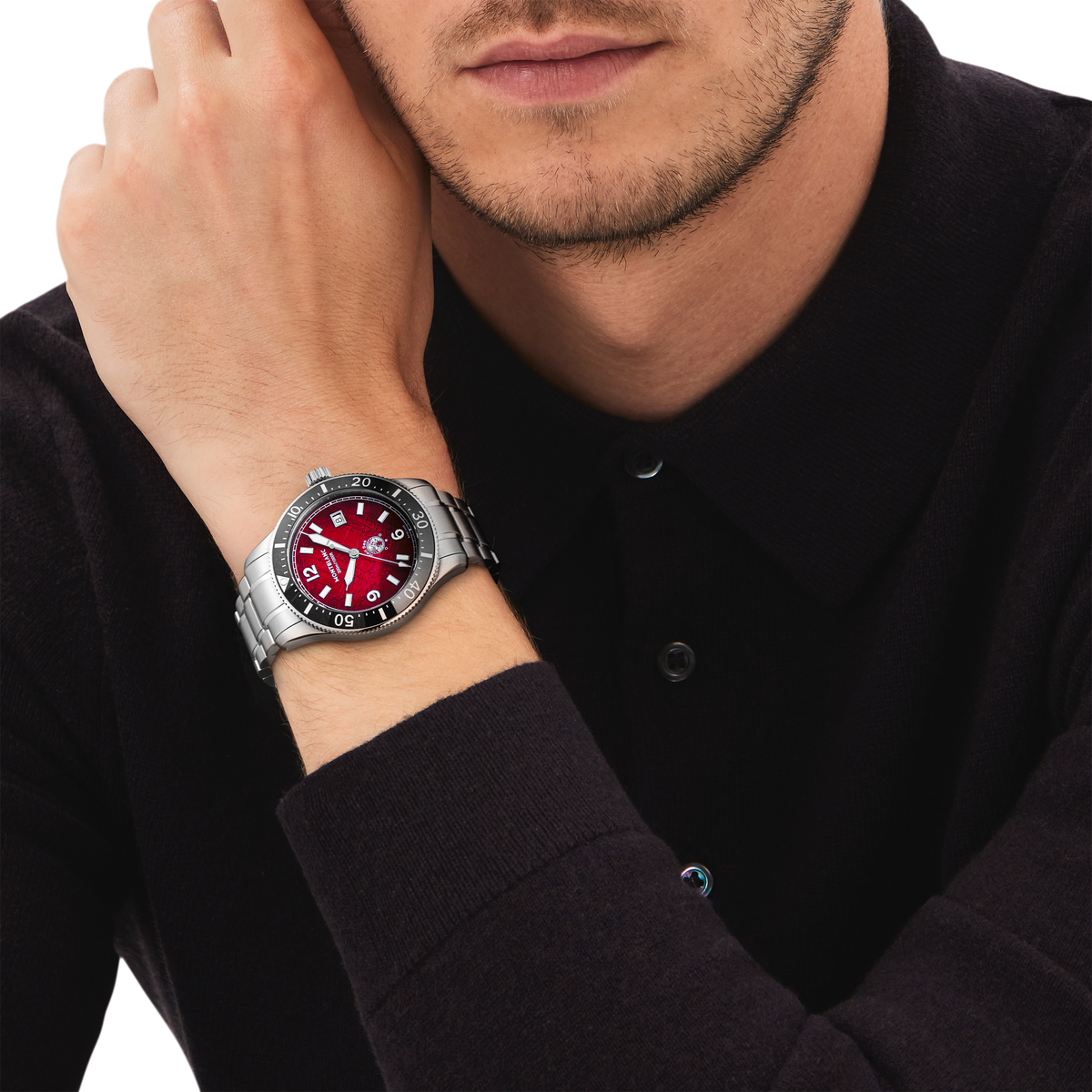 Montblanc Iced Sea Automatic Date - Steel - Ceramic - Burgundy - Montblanc® US MB132291