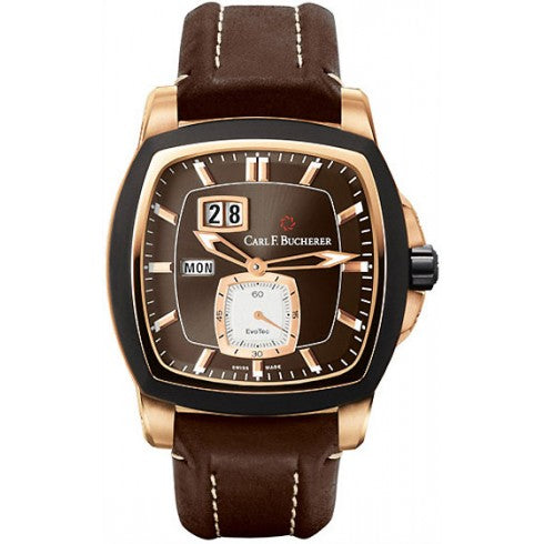 Carl F. Bucherer Patravi EvoTec DayDate 18kt Rose Gold On Strap Men's Watch 00.10625.15.93.01