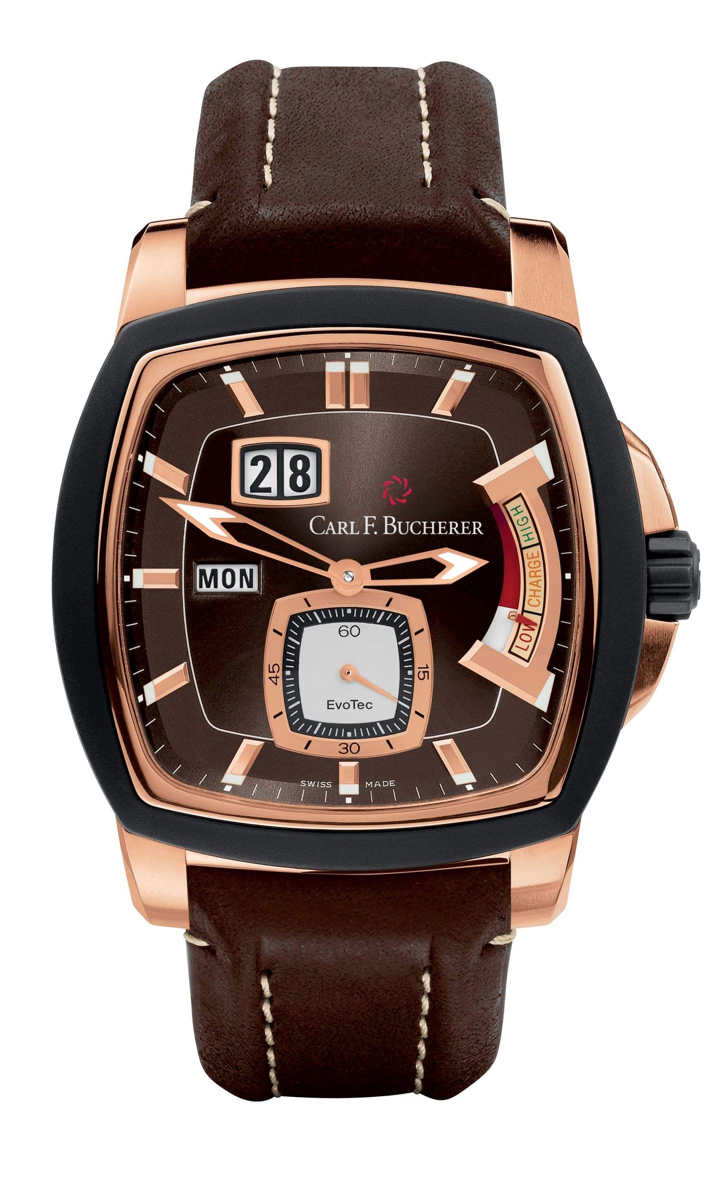 Carl F. Bucherer Patravi EvoTec PowerReserve 18kt Rose Gold On Strap Men's Watch 00.10627.15.93.01