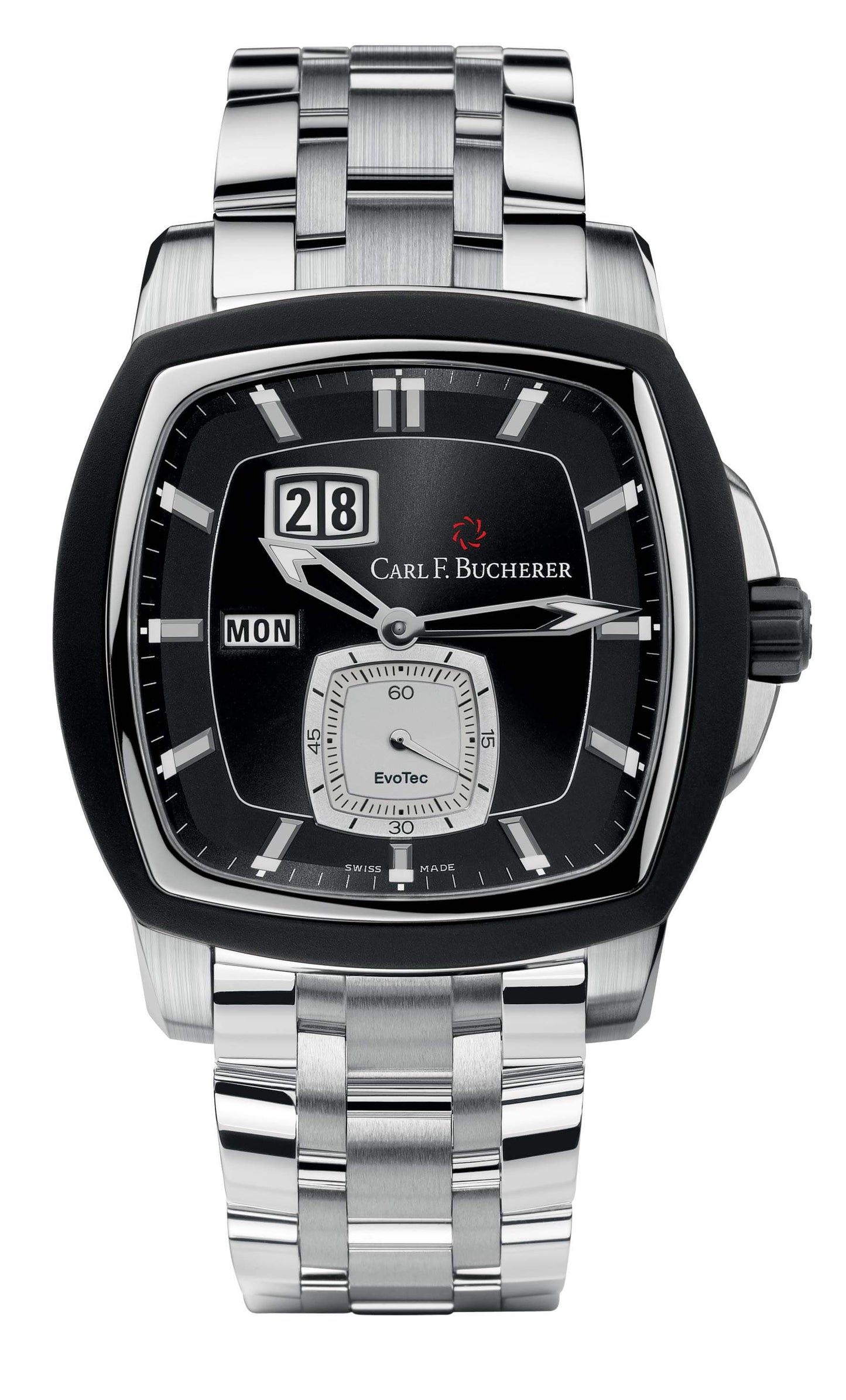 Carl F. Bucherer Patravi EvoTec DayDate Stainless Steel On Bracelet Men's Watch 00.10625.13.33.21