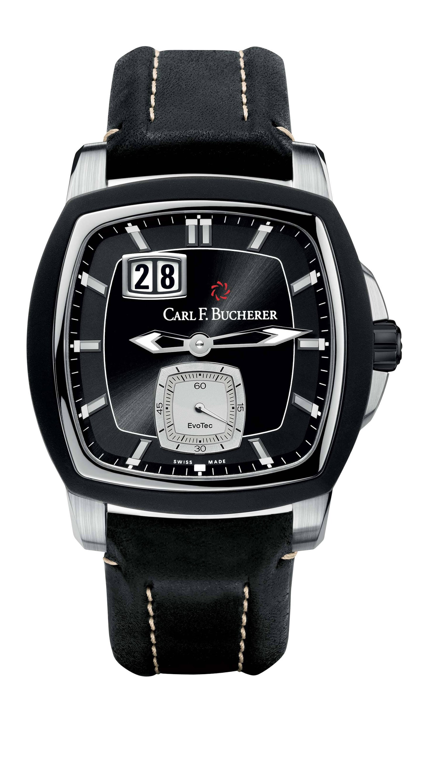 Carl F. Bucherer Patravi EvoTec BigDate Stainless Steel On Strap Men's Watch 00.10628.13.33.01