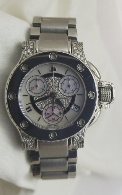 Aquanautic Princess Cuda Chrono Stainless Steel MOP Diamonds Ladies Watch PCW6050BN02S01