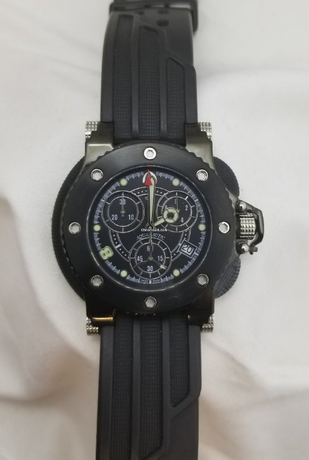 Aquanautic Bara Cuda Automatic Chronograph PVD Black Men's Watch BCW2202N00