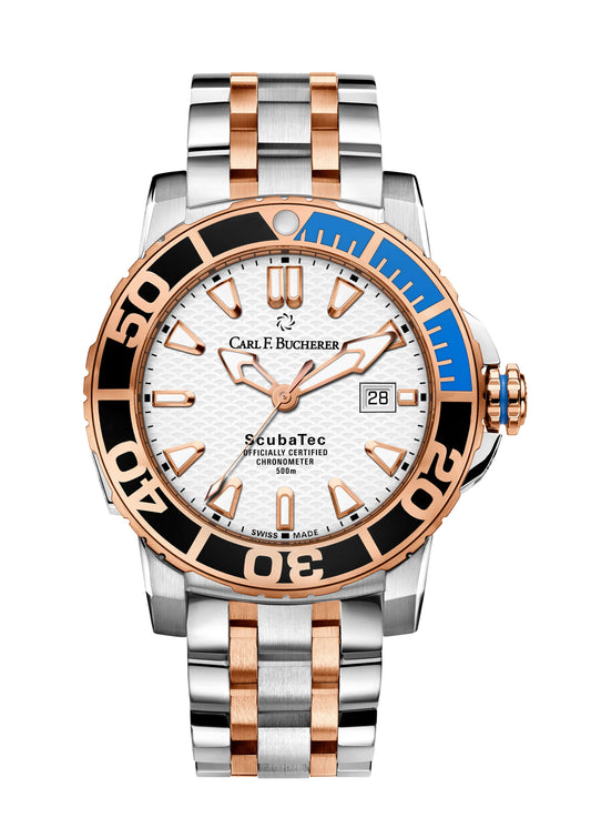 Carl F. Bucherer Patravi ScubaTec Two Tone On Bracelet Men's Watch 00.10632.24.23.21