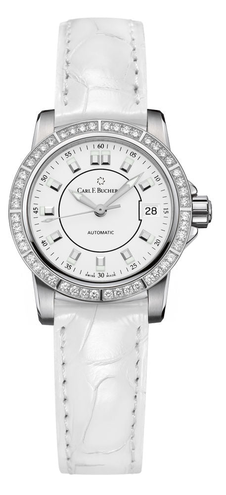 Carl F. Bucherer Patravi AutoDate Stainless Steel Diamonds On Strap Ladies Watch 00.10621.08.23.11