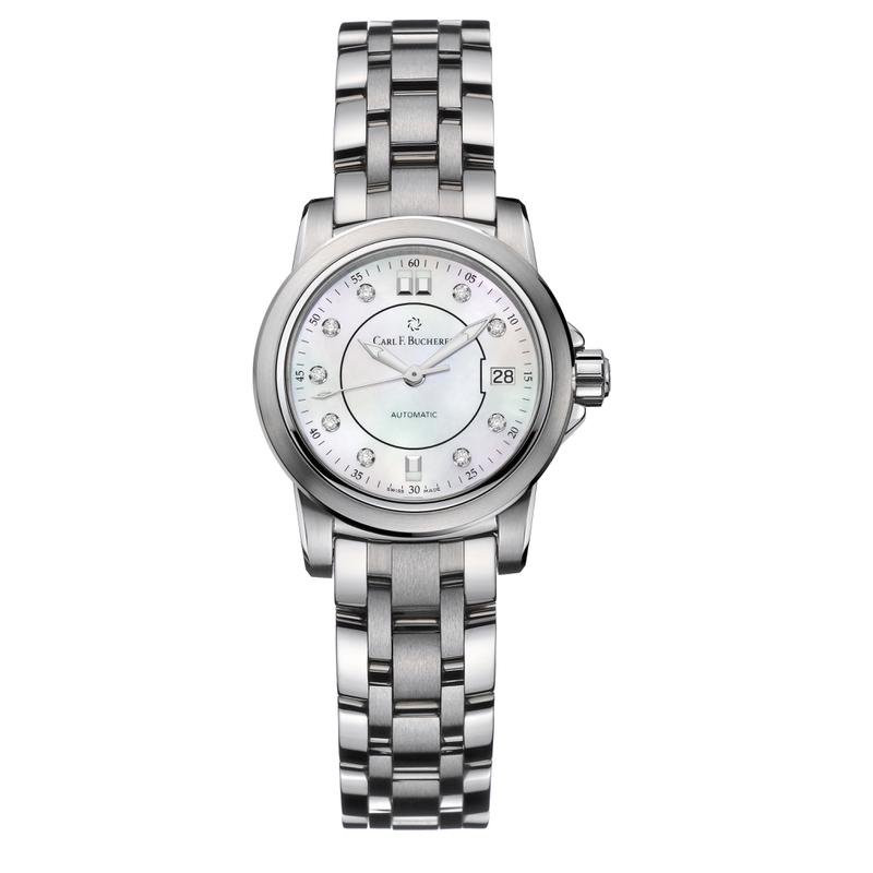 Carl F. Bucherer Patravi AutoDate Stainless Steel Diamonds On Bracelet Ladies Watch 00.10621.08.77.21